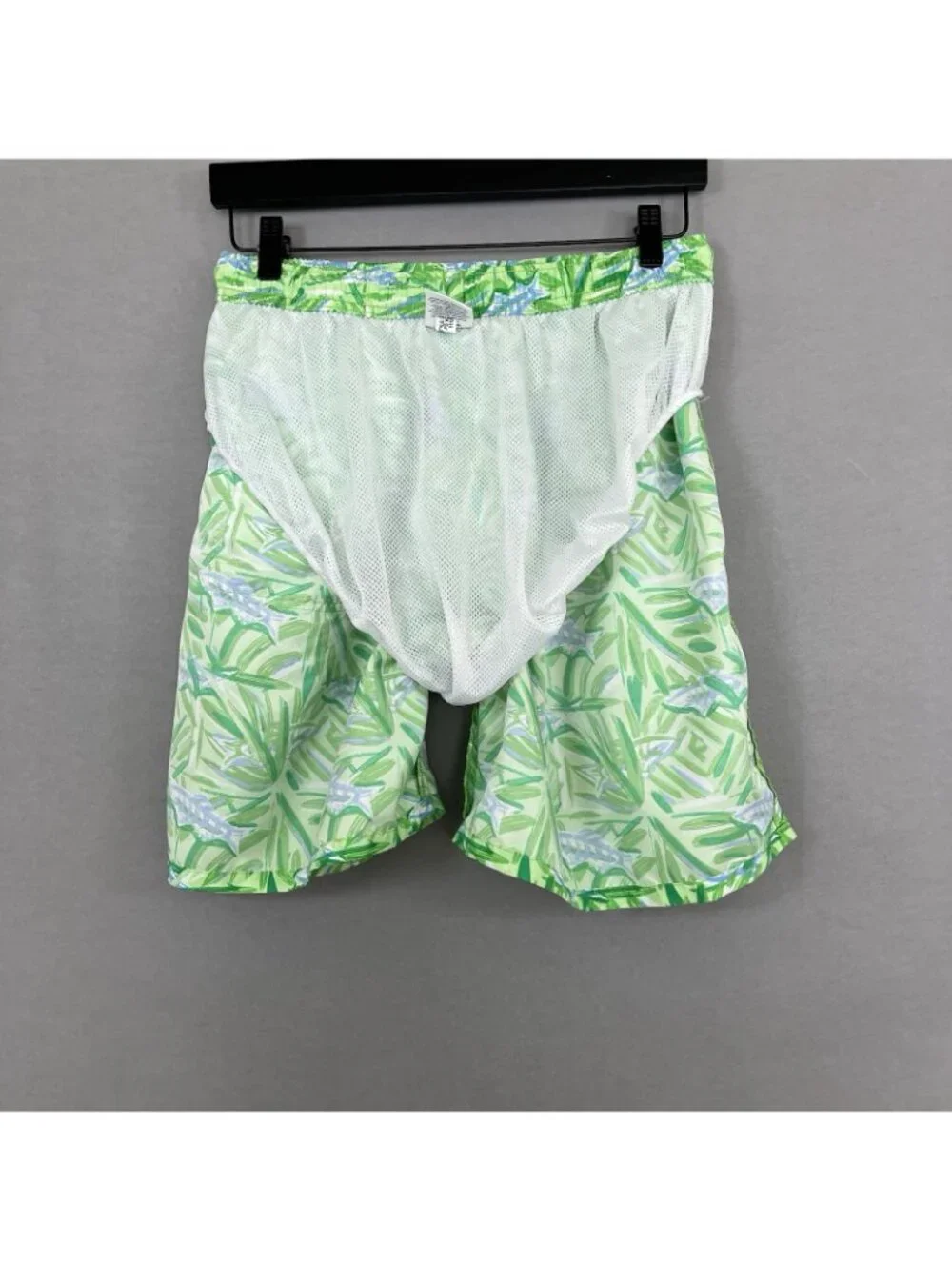 Vineyard Vines Green Fish Print Swim Trunks